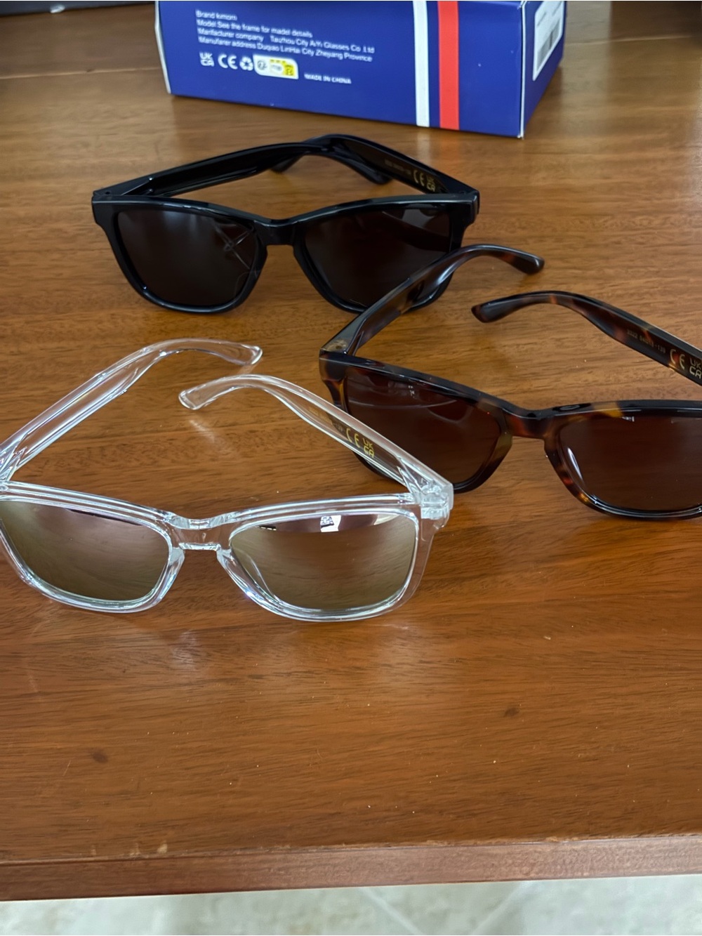 Cool Sunglasses Trio – Black, Tortoise, Clear Frames